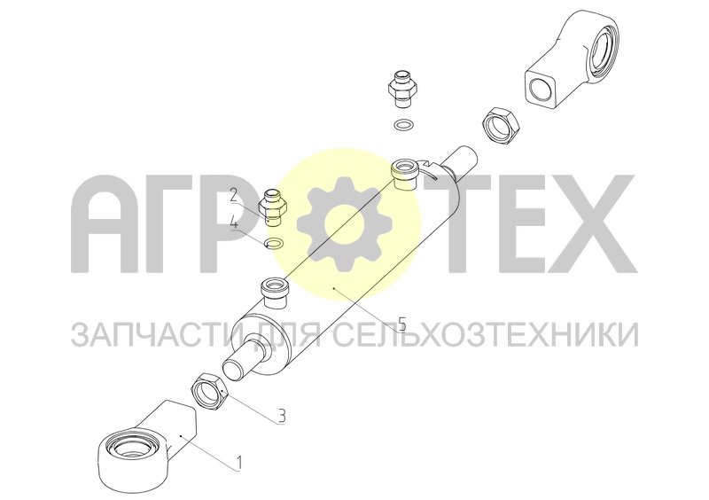 Гидроцилиндр (РСМ-10Б.02.02.280) (№5 на схеме)